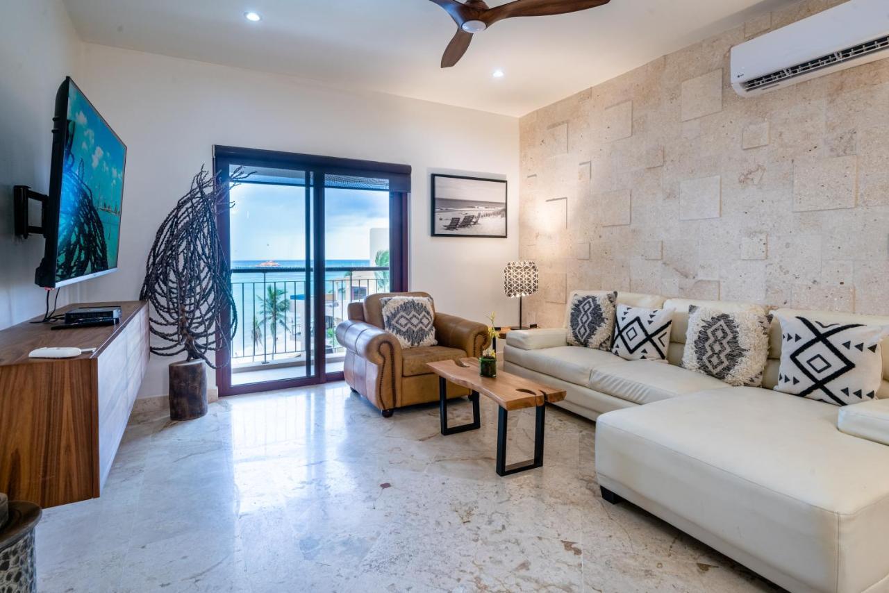 Condo Surf 405 - Luxury Oceanview Beachfront 3 Bedroom With Gym - At El Faro Condos Playa del Carmen Bagian luar foto